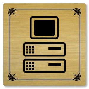 Server, 100x100mm, zlatá, Nebraska